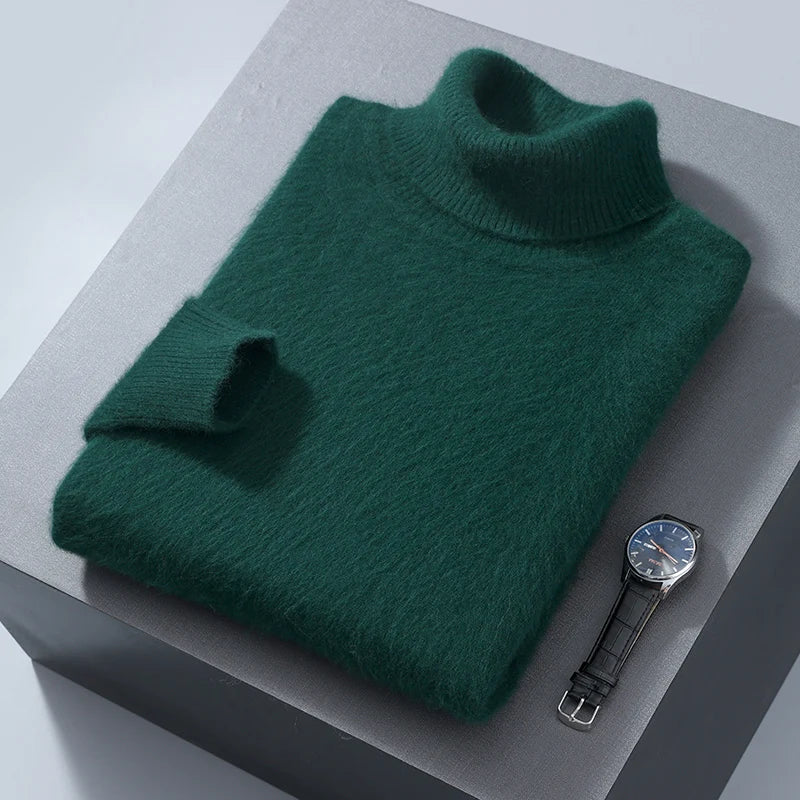 Herren Rollkragen Pullover Sweatshirt Langarm Pulli Sweater Shirt 100% Kaschmir