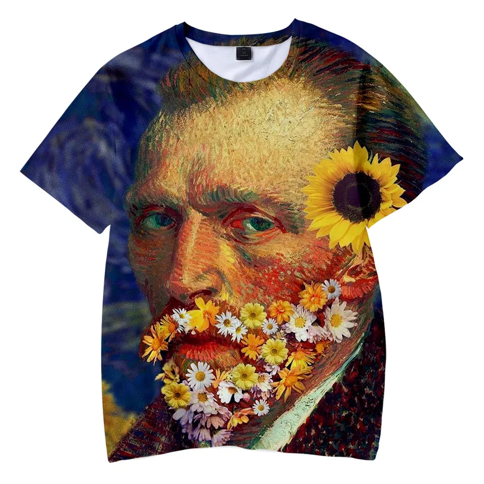 Männer Herren Fashion Vintage 3D T-Shirt Rundhals Unisex Sommer Streetwear