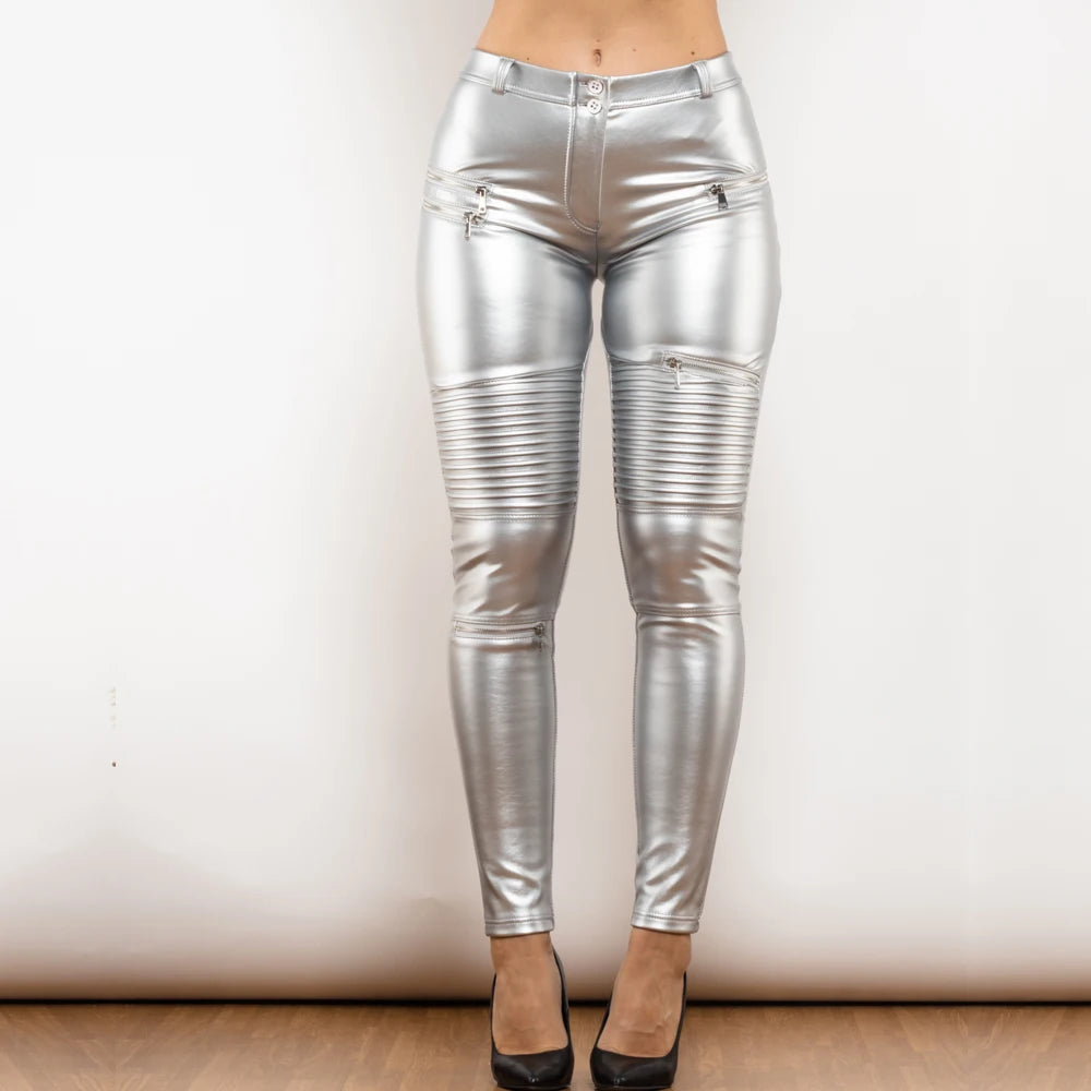 Sexy Leggins Donna Pantaloni Collant in Lattice Lucido Gothic Punk Night Club
