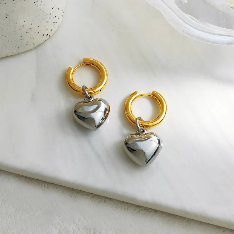 1 Paar Creolen Vergoldet Gold Ohrringe Zirkonia Statement Ohrstecker NEU