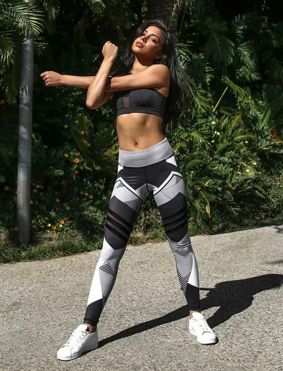 Yoga Leggings Push Up Damen Sport Hose Fitness Gym Stretch Leggins Jogginghose