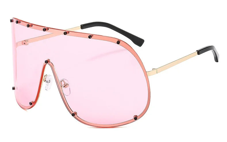 Damen Sonnenbrille Designer Luxus Brille Quadratische Übergröße Gläser Vintage