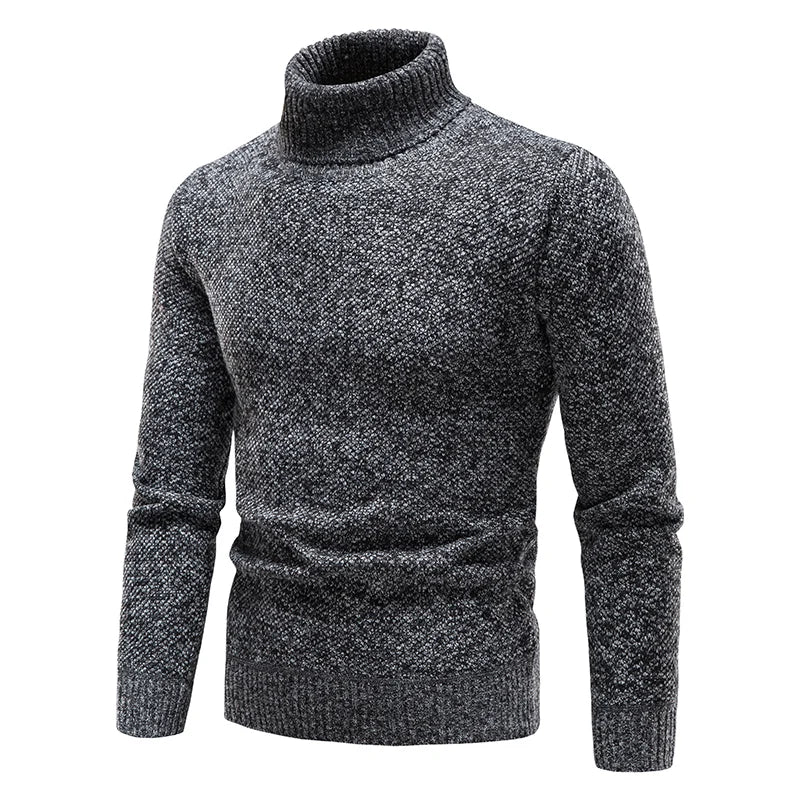 Herren Rollkragen Fleece Pullover Sweatshirt Pulli Sweater Shirt Langarmshirt