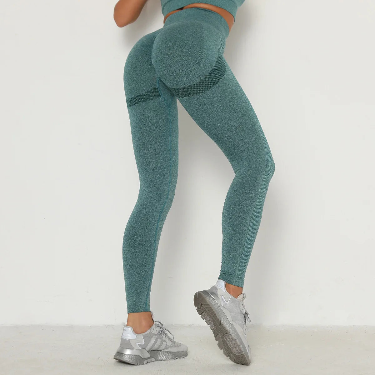Damen Leggings Push Up Stretch Leggins Yoga Fitness Hose Sport BH Set Top Gym