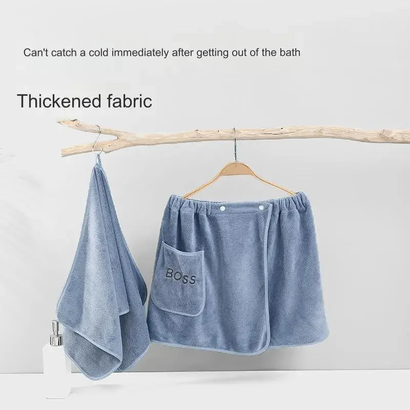Saunatuch Set Herren Handtuch Saunakilt Sarong Kilt Wellness Sauna Tuch Handtuch