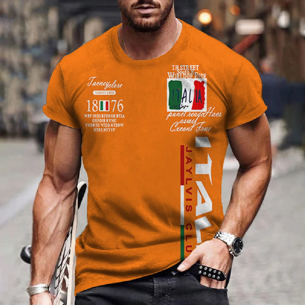 Männer T-Shirt Italien Herrenmode Sport Shirts Hemd Streetwear Spandex Tank Top