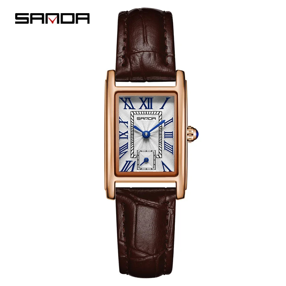 Damen Armbanduhr Armband Uhren Luxus Quarz Uhr Silber Gold Business Quarzuhr