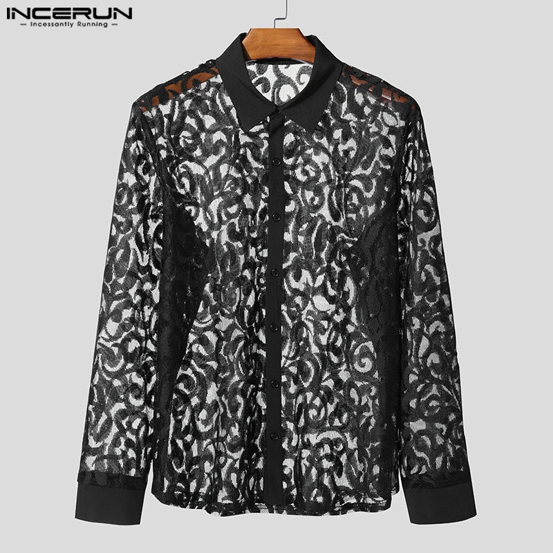Fetisch Fashion Männer Oberteil Sexy Shirt Herren Body Hemd Transparent Clubwear