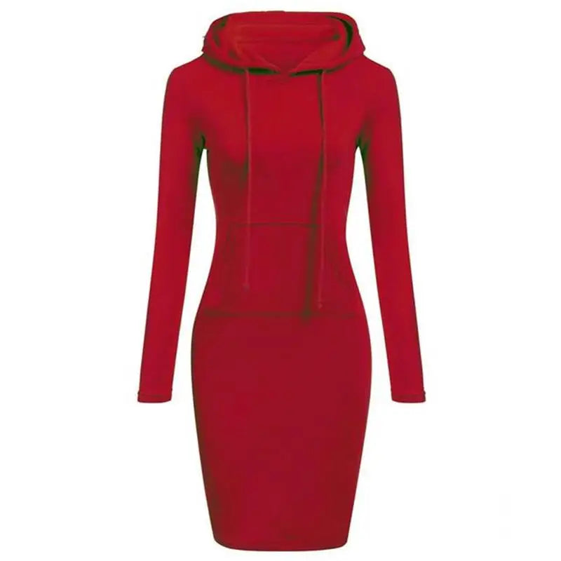 Kapuzenpullover Sweatshirt Pulloverkleid Hoodie Pulli Tunika Damen Sportkleid