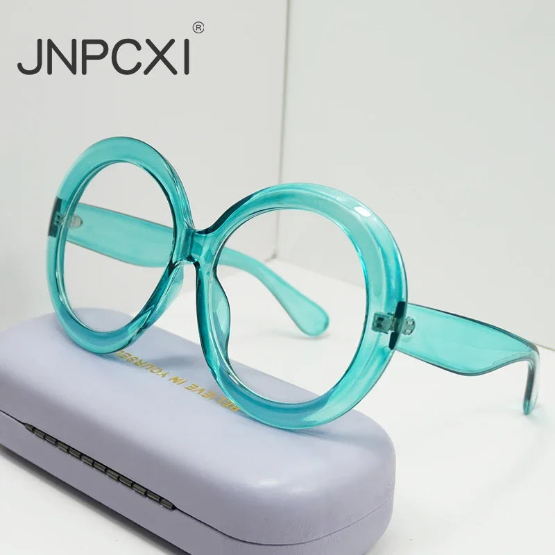 JNPCXI Übergroße Runde Sonnenbrille Frauen Männer Luxus Marke Großen Rahmen Sonnenbrille Brille Große Shades Unisex Reiten Brillen