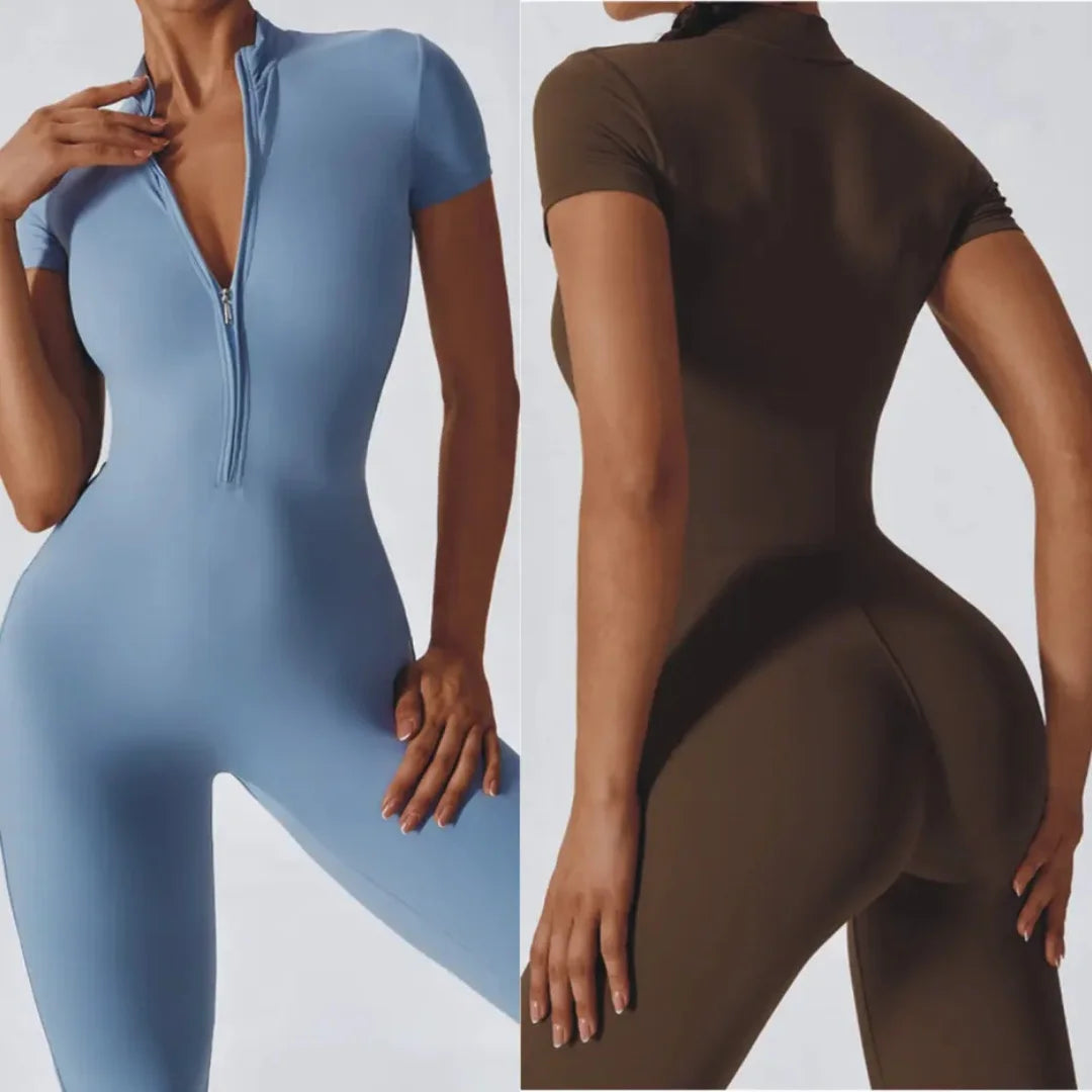 Tuta intera Sportiva Donna Rompers Pantaloni Yoga Palestra Sexy Jumpsuit Tutina