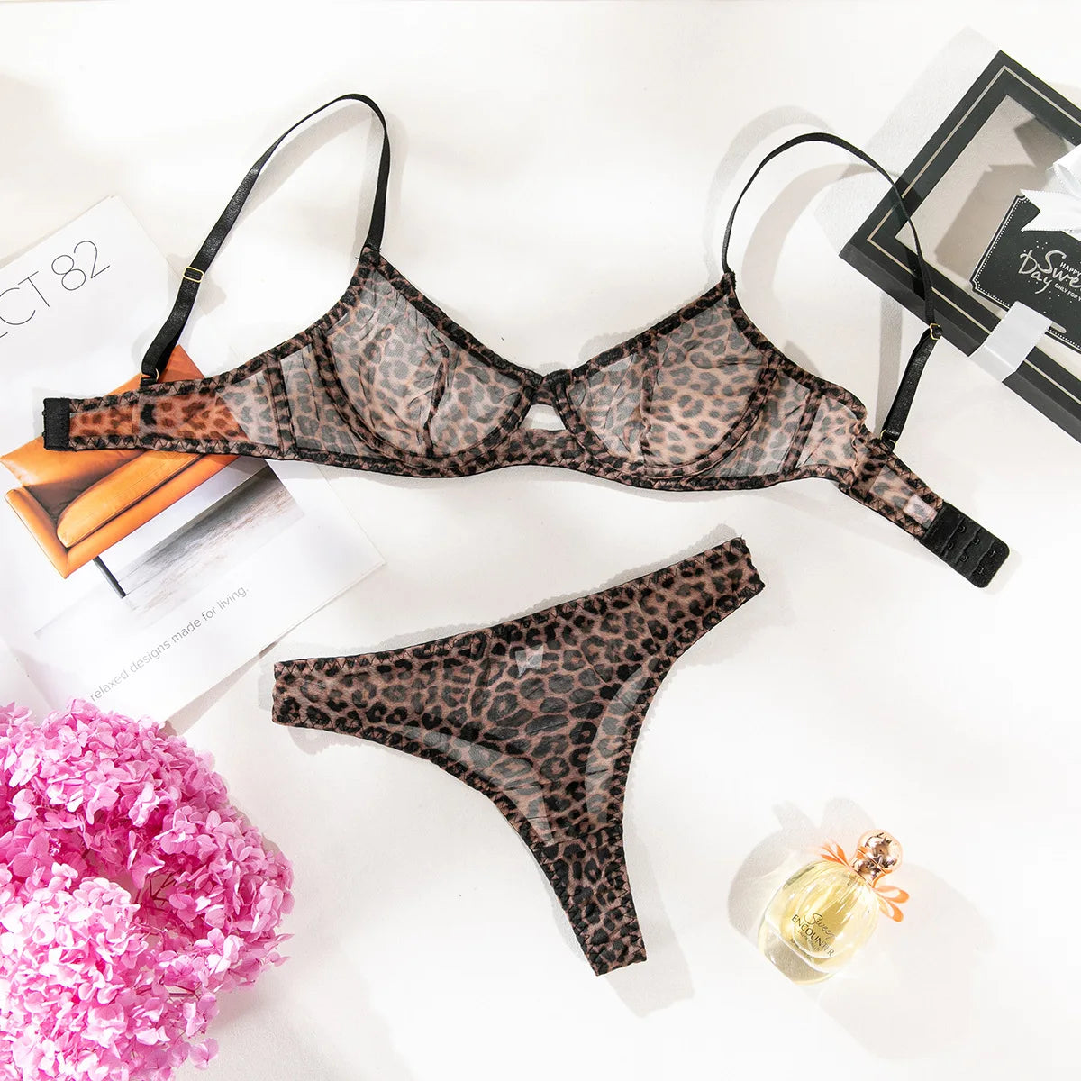 Push-Up Sexy BH-Set + Slip Unterwäsche Spitze Dessous Reizwäsche Tanga Schlüpfer