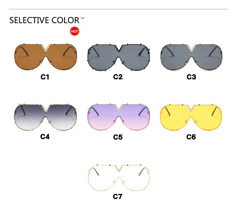 Occhiali da sole ovali oversize per donna e uomo Fotocromatici Polarizzati UV400