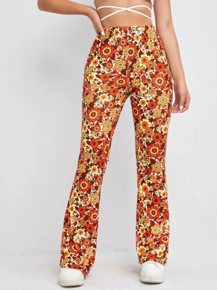 Pantaloni Yoga donna a gamba larga Leggins Svasati Sportivi Fitness Tuta Retro