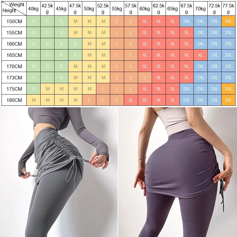 Damen Rock Tennisrock mit Innenhose Sportrock Laufrock Gym Fitness Shorts Golf