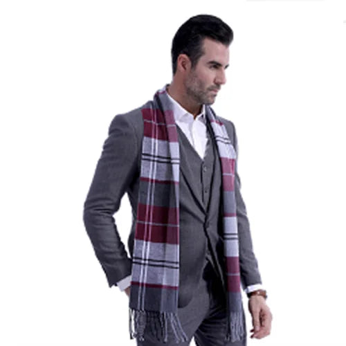 Herren Schal Winterschal Stola Schlauchschal Halstuch Wollschal Strickschal Loop