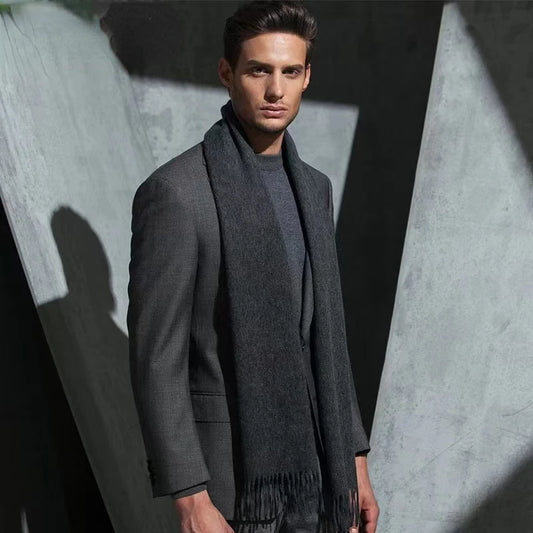 Herren Schal Winterschal Stola Schlauchschal Halstuch Wollschal Strickschal Loop