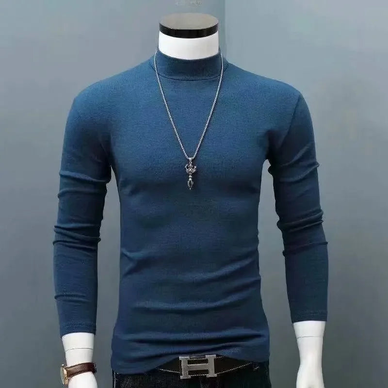 Herren Rollkragen Pullover Sweatshirt Leichter Pulli Sweater Shirt Langarmshirt