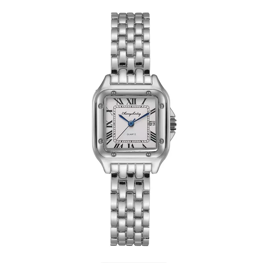 Damen Armbanduhr Armband Uhren Luxus Quarz Uhr Silber Gold Business Quarzuhr
