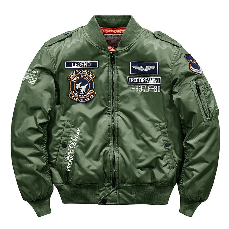 MA-1 Bomber Jacke Fliegerjacke Baseball Pilotenjacke Baseballjacke Air Force
