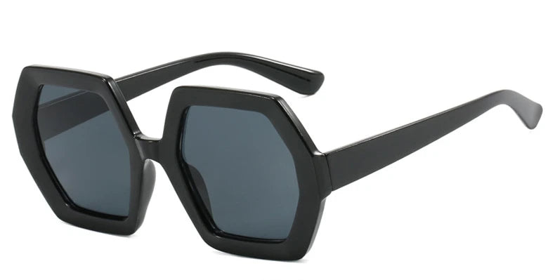 Damen Sonnenbrille Designer Luxus Brille Runde Übergröße Gläser Vintage UV400