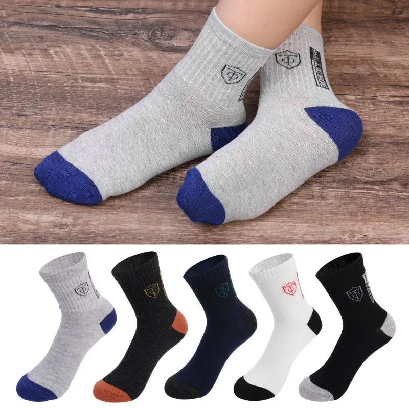 5 Paar Herren Fashion Socken Baumwolle Atmungsaktives Kurzsocken Größe 39-44