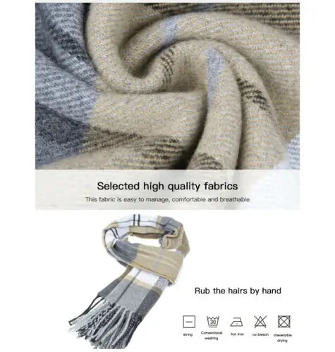 Herren Schal Winterschal Stola Schlauchschal Halstuch Wollschal Strickschal Loop