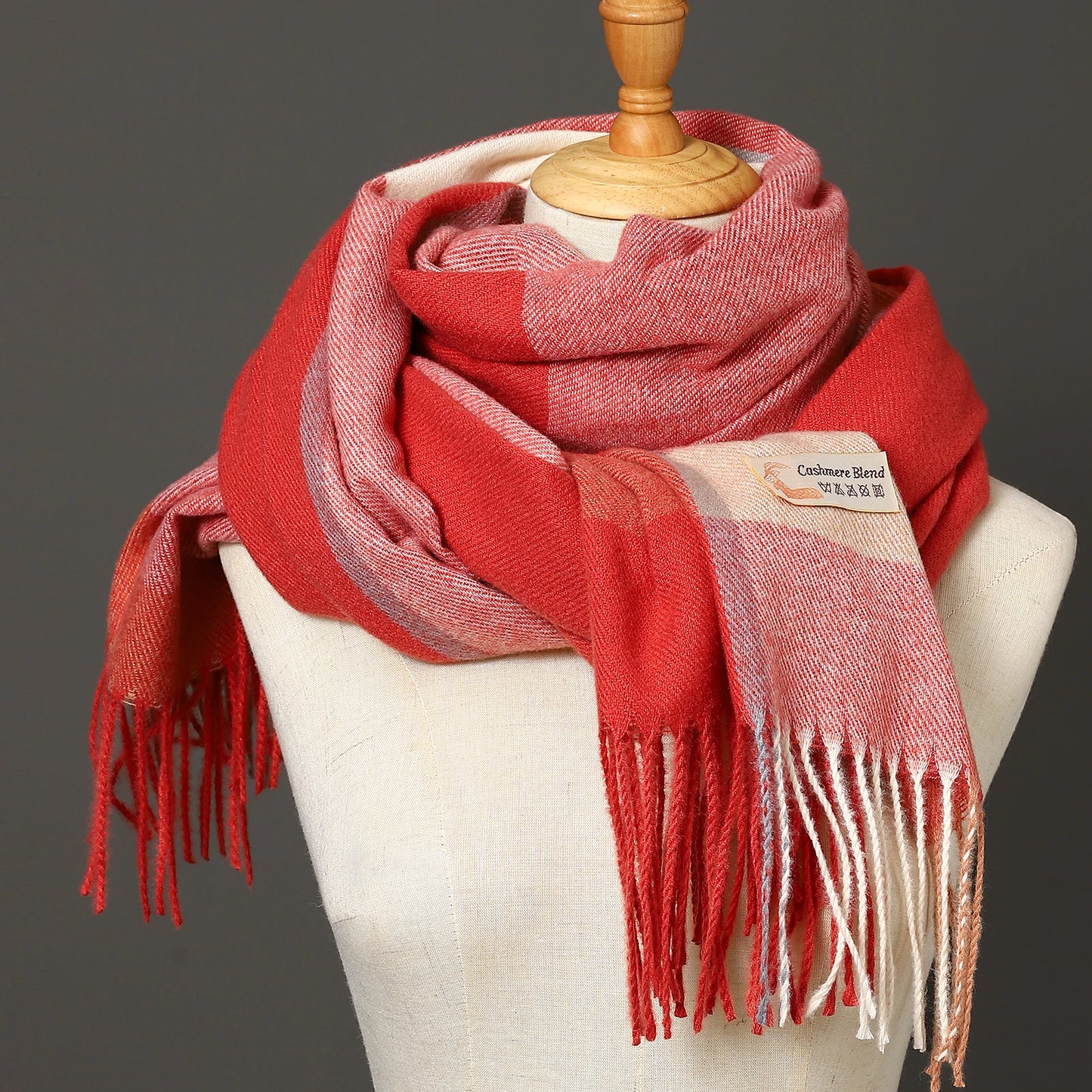 Damen Schal Winterschal Stola Schlauchschal Halstuch Wollschal Strickschal Loop