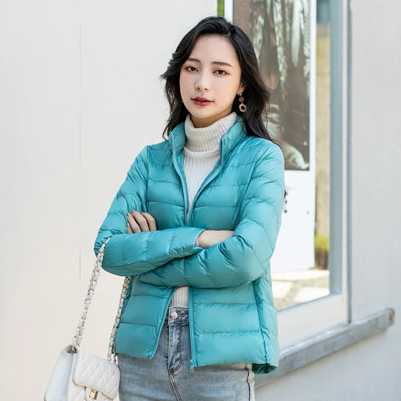Damen Daunenjacke leichte & wetterfeste Steppjacke Stepp Jacke Übergangsjacke