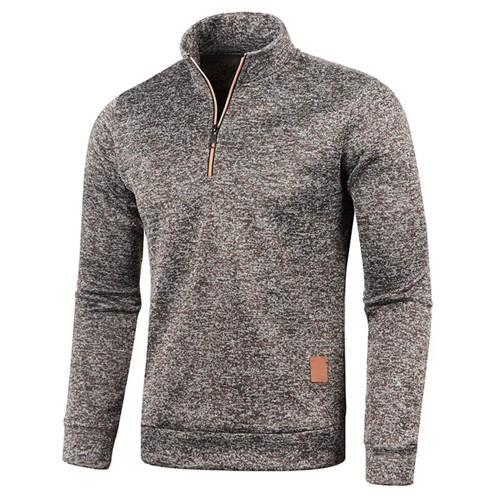 Herren Pullover Sweatshirt Troyer Pulli Sweater Stehkragen Zipper Langarmpulli