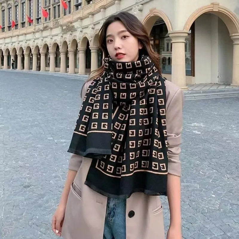 Damen Winterschal Stola Schlauchschal Halstuch Fashion Strickschal Loop Schal