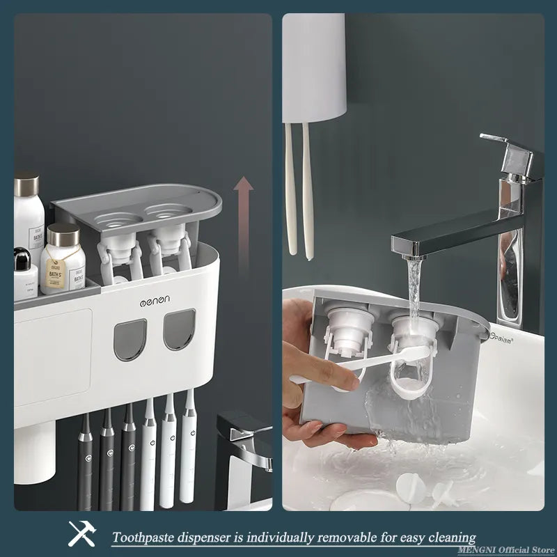 Zahnbürste Halter Auto Zahnpasta Spender UV-Licht Sterilisator Wandmontage