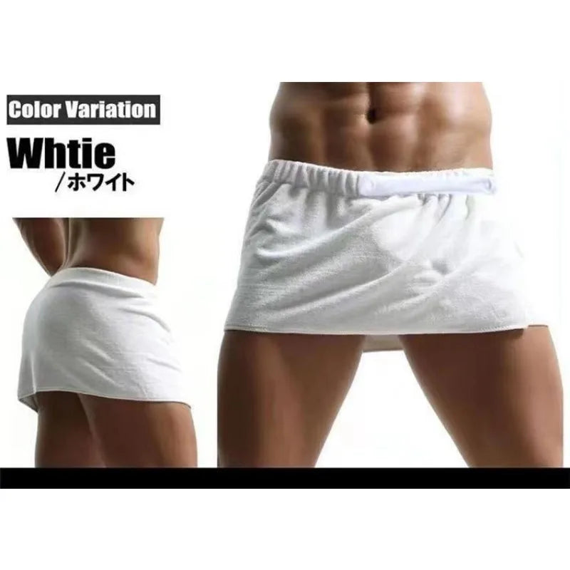 Saunatuch Herren Handtuch Saunakilt Sarong Kilt Wellness Sauna Tuch mit Tasche