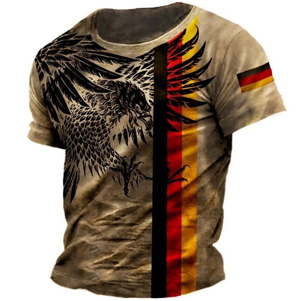 Herren T-Shirt Deutschland Trikot 3D Shirt Streetwear Tank Top Fitness Hemd