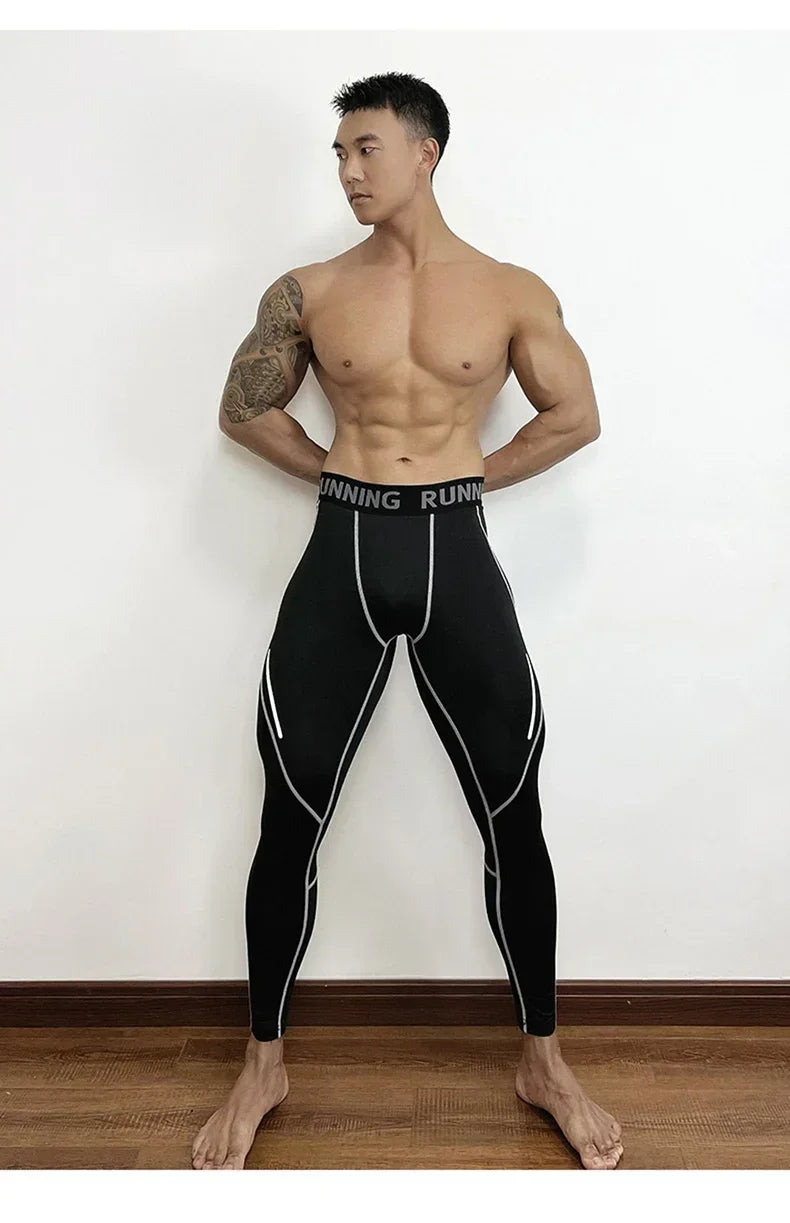 Herren Leggings Sporthose Jogginghose Trainingshose Lauf Hose Kompressionshose