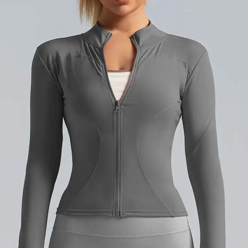 Felpa Donna Giacca Sportiva Con Zip Tuta Maniche Lunghe Cappuccio Maglia Shirt