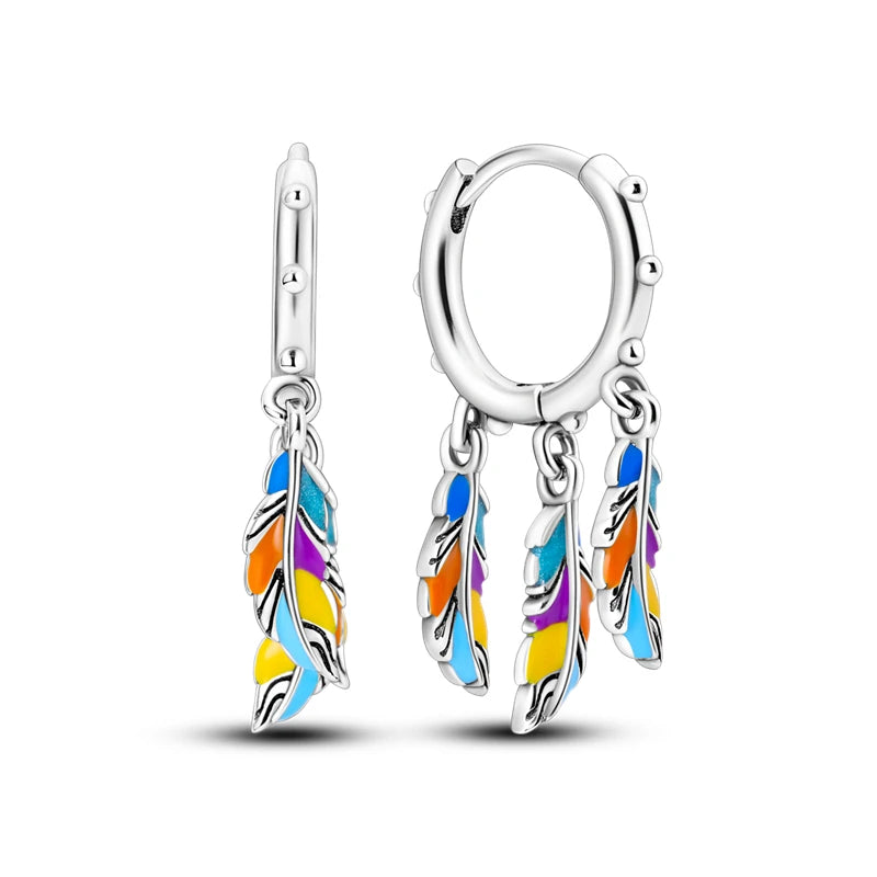 Orecchini a Cerchio in Argento 925 Sterling con Zirconi | Creole Brillanti