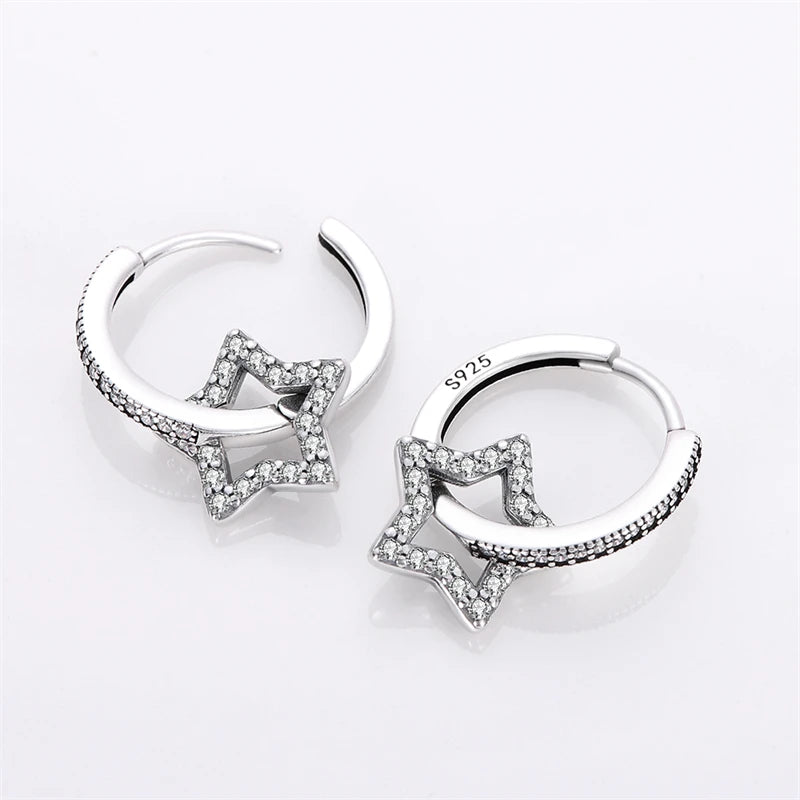 Creole Argento 925 Sterling Zirconi | Orecchini Eleganti Ipoallergenici Regalo