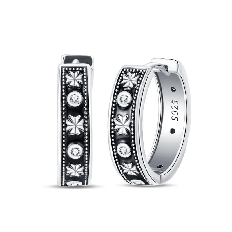 Creole Argento 925 Sterling Zirconi | Orecchini Eleganti Ipoallergenici Regalo