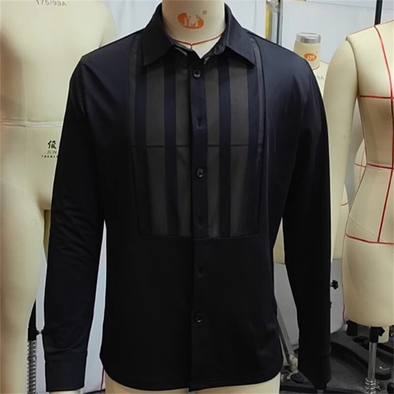 Fetisch Fashion Männer Sexy Bodysuits Herren Body Shirts Hemd Transparent Club