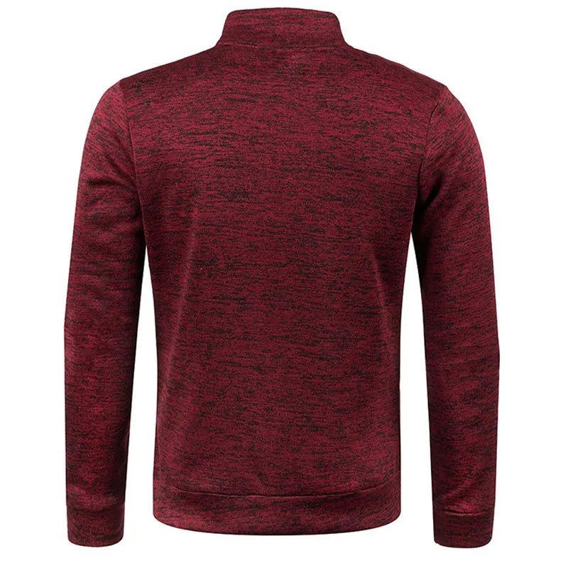 Herren Pullover Sweatshirt Troyer Pulli Sweater Stehkragen Zipper Langarmpulli
