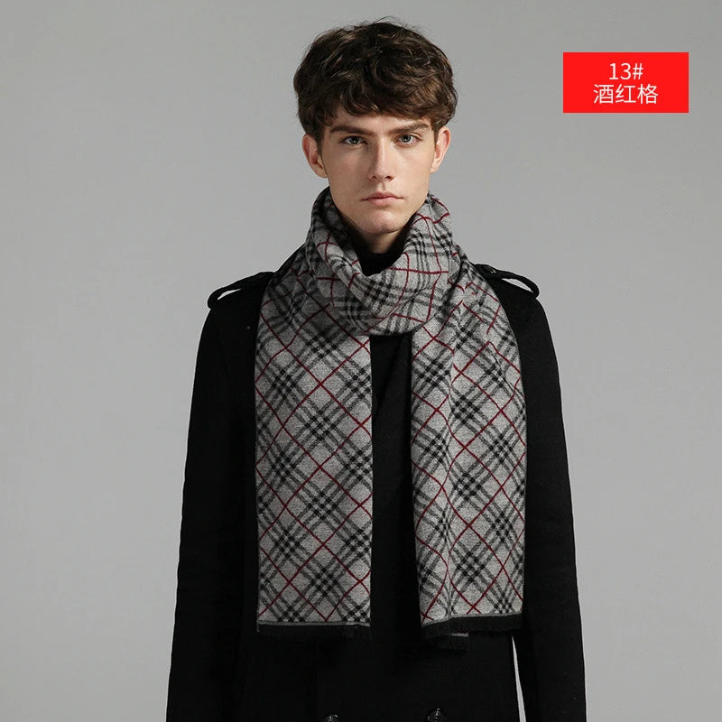 Herren Schal Winterschal Stola Schlauchschal Halstuch Wollschal Strickschal Loop