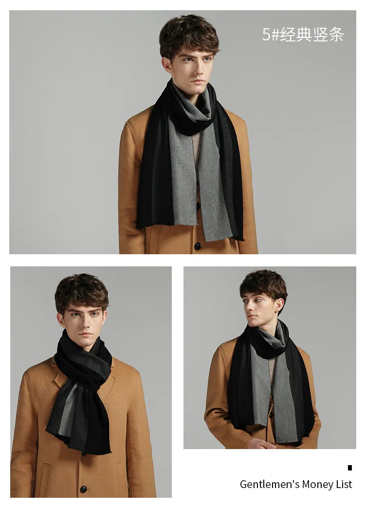 Herren Schal Winterschal Stola Schlauchschal Halstuch Wollschal Strickschal Loop