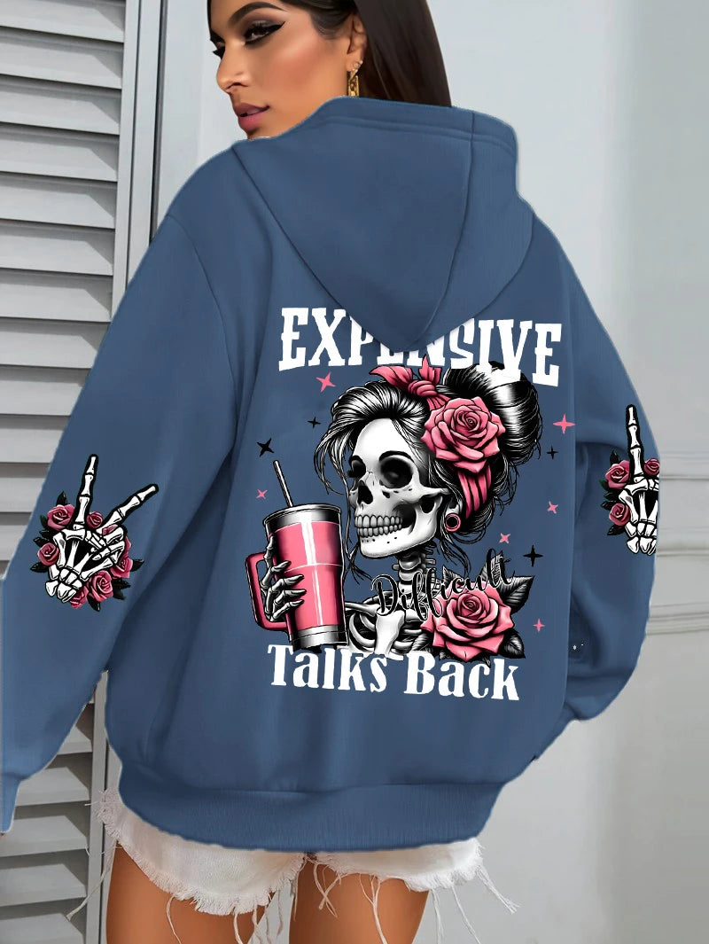 Punk Kapuzenpullover Sweatshirt Fleece Hoodie Pulli Damen Kapuzenpulli Shirt