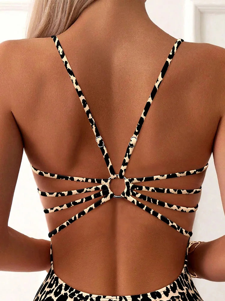 Frauen Bademode High Cut Bikini Set Sexy Push Up Badeanzug Damen Tanga Swimwear