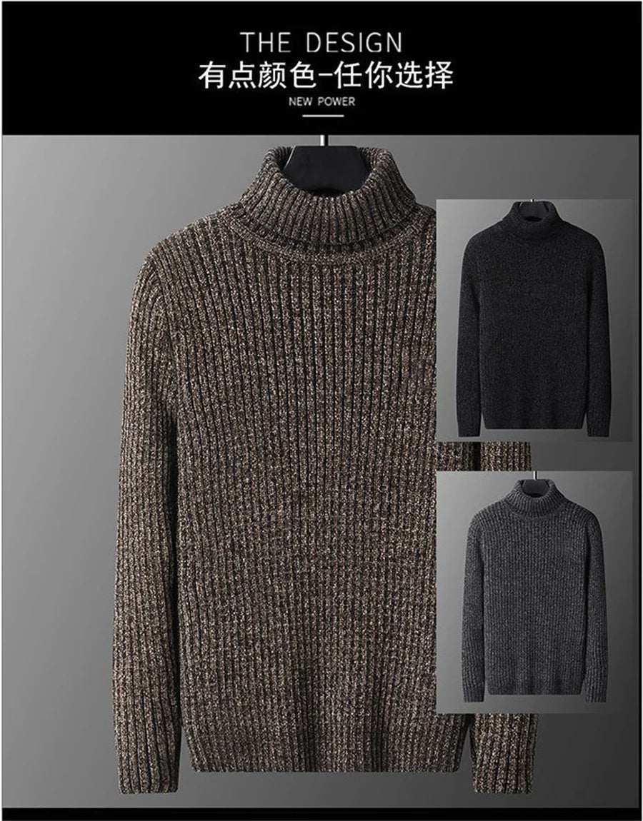Herren Rollkragen Pullover Sweatshirt Pulli Zipper Sweater Shirt Langarmshirt