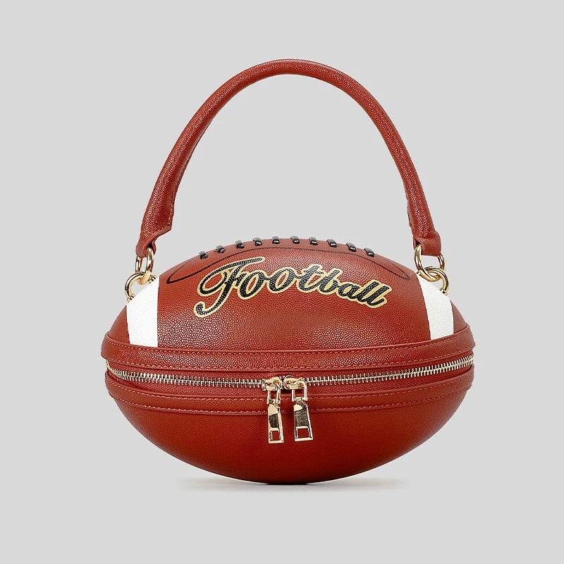 BagStreet kleine Damen Handtasche Schultertasche Herren Umhängetasche Football