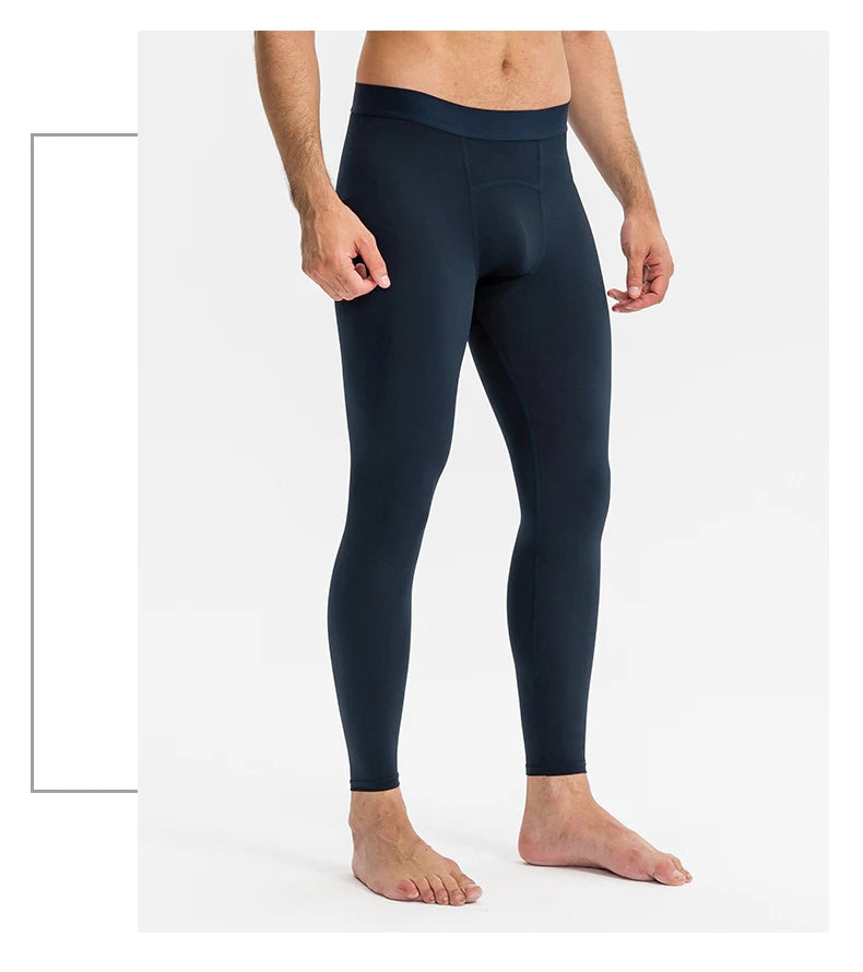 Pantaloni a Compressione da Uomo Leggings Calcio Corsa Palestra Leggins Calza