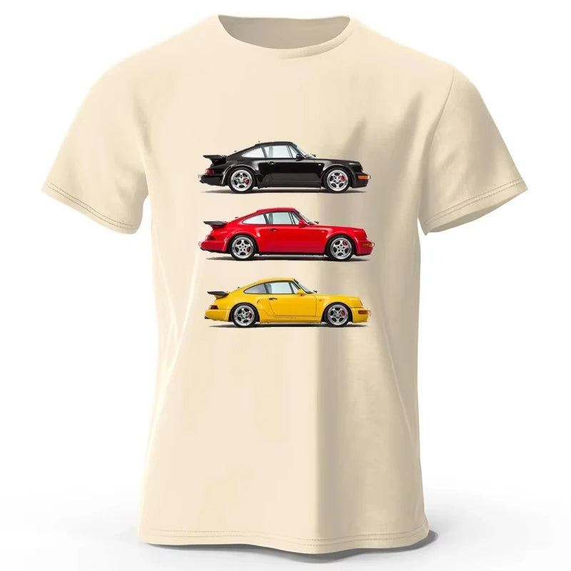 Auto Racing Klassische Grafik T-Shirt Kurzarm Baumwolle T-shirt Übergroßen Tops Sommer Harajuku Streetwear männer Kleidung