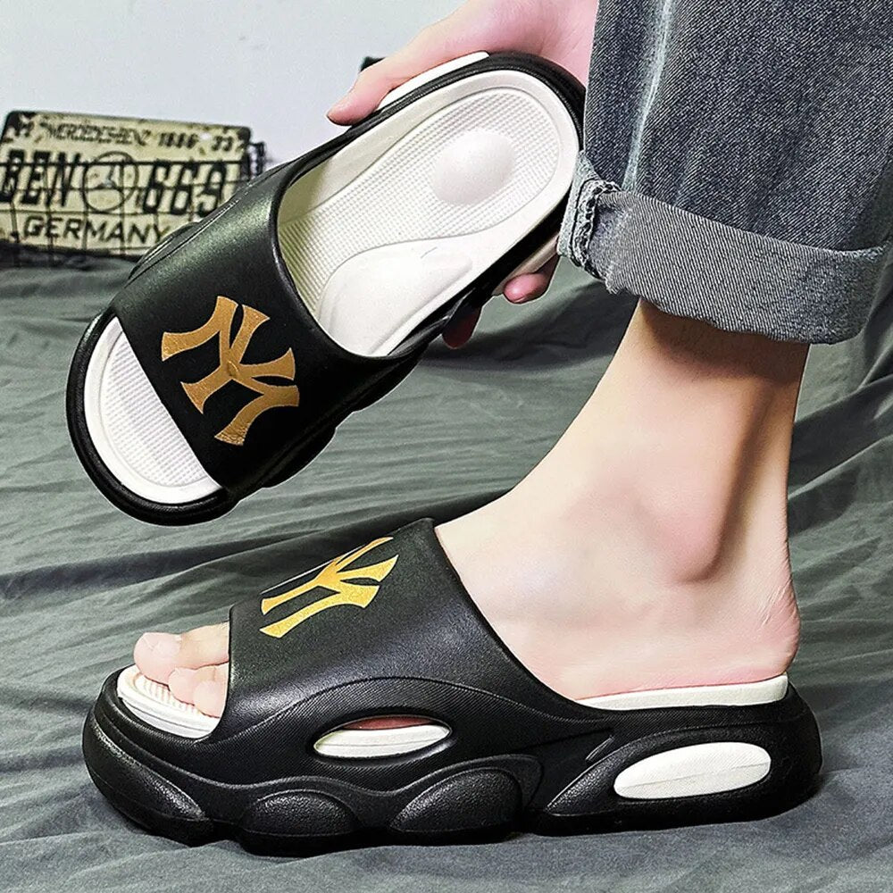 Badelatschen Hausschuhe Flip Flops Frauen Herren Sandalen Weiche EVA Sohle